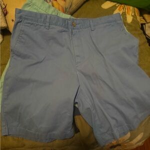 Old Navy Men's Light Blue Flat Front Cotton Shorts